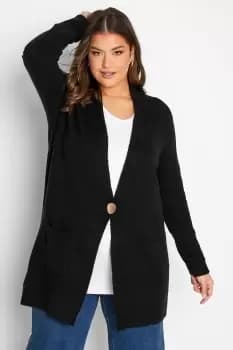 Image of Button Detail Knitted Cardigan
