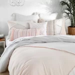 Image of Peri Home Colourblock Fringe Kingsize Duvet Cover, Multi