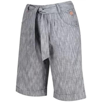 Image of Regatta Womens Samarah Coolweave Cotton Shorts womens Shorts in Blue - Sizes UK 8