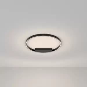 Image of Maytoni Rim Modern Integrated LED Semi Flush Light Black, 60cm, 4000K