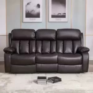 Image of Chester 3 Seater Auto Sofa - Brown
