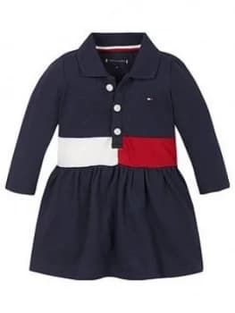 Image of Tommy Hilfiger Baby Girls Flag Polo Dress
