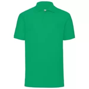 Image of Fruit Of The Loom Mens 65/35 Pique Short Sleeve Polo Shirt (XL) (Kelly Green)