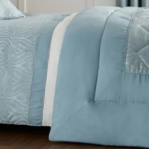 Image of Catherine Lansfield Ornate Jacquard Duck Egg Bedspread