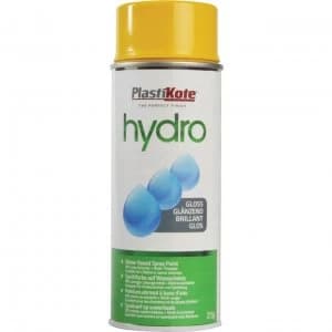 Image of Plasti-Kote Hydro Spray Paint Gloss Yellow 350ml