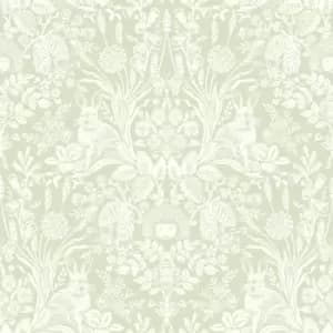 Image of Holden Decor Damask Harlen Woodland Sage Green Wallpaper