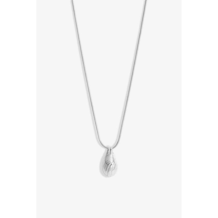 Image of Simply Silver Sterling Silver 925 Textured Nugget Pendant Silver One Size