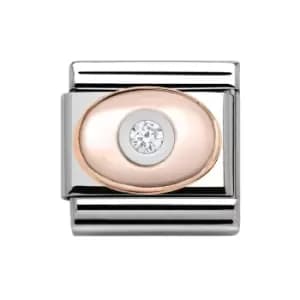 Image of Nomination Classic Couture Rose Gold Pink CZ Dome Charm