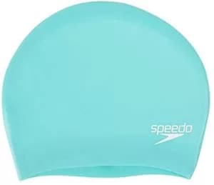 Image of Speedo Adult Unisex Long Hair Swimming Cap Green One Size