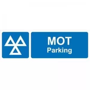 Image of MOT Parking’ Sign; Rigid PVC Board 600mm x 200mm