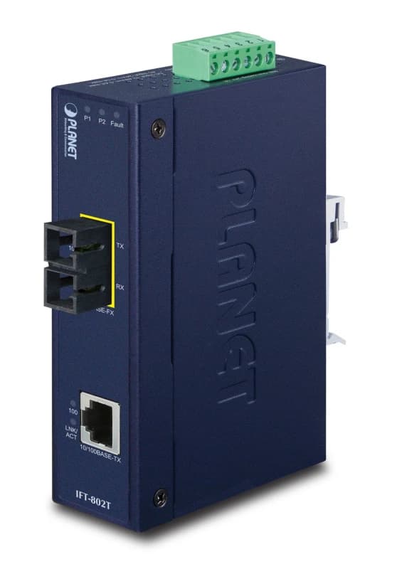 Image of PLANET IFT-802T network media converter 200 Mbps 1310 nm Blue