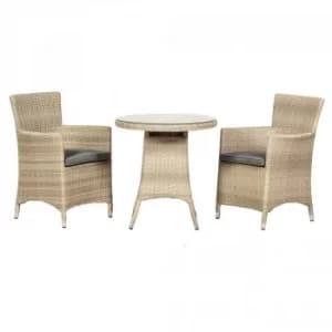 Image of Lisbon 2 Seater Carver Bistro Set Sand