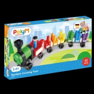 Image of PolyM Rainbow Counting Train Construction Set