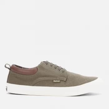 Image of Barbour Mens Cromwell Quilted Trainers - Olive - UK 10