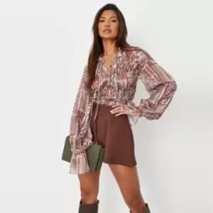 Image of Missguided Paisley Print Oxford Shirt - Multi
