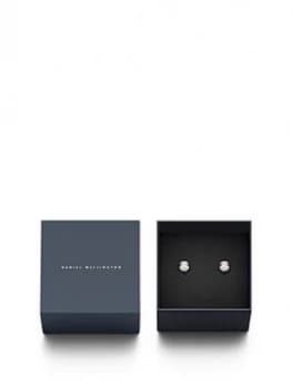 Image of Daniel Wellington Aspiration White Ceramic And Rose Gold Plated Stud Earrings