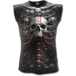 Image of Death RibAllover Sleeveles Sleeveles Mens Large T-Shirt - Black