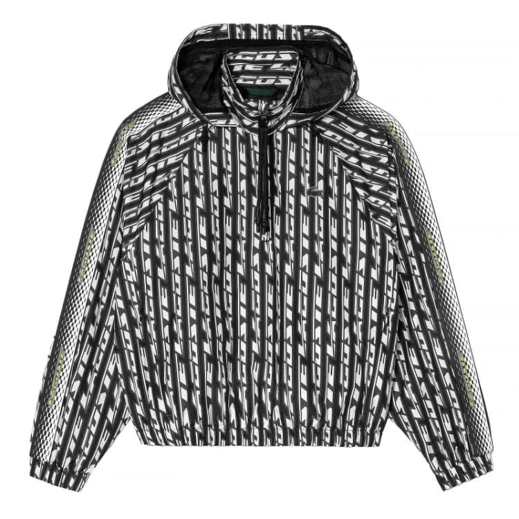 Image of Lacoste Oversized Hooded Track Jacket Black female 14