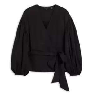 Image of Ted Baker Ralda Navy Wrap T-Shirt - Blue