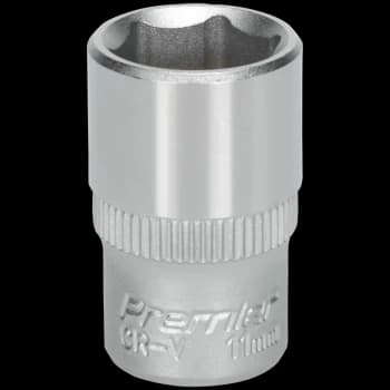 Image of Sealey 1/4" Drive Hexagon WallDrive Socket Metric 1/4" 11mm