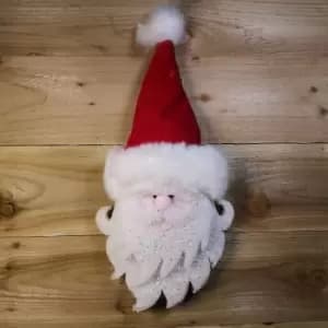 Image of Christmas Santa Head with Velvet Hat & Hanging Hoop 50cm