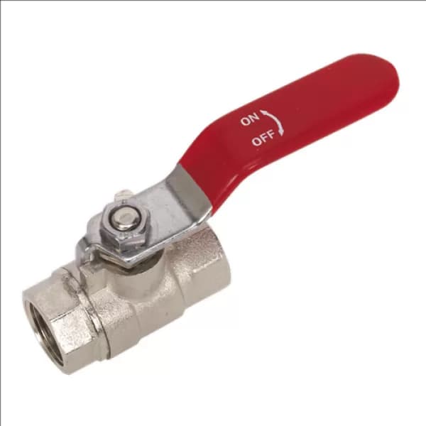 Image of Sealey SA907 Lever Ball Valve 3/8BSP (F) x 3/8BSP (F)