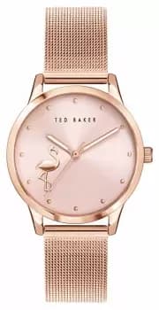 Image of Ted Baker BKPFZF011 Womens Fitzrovia Flamingo Rose Watch