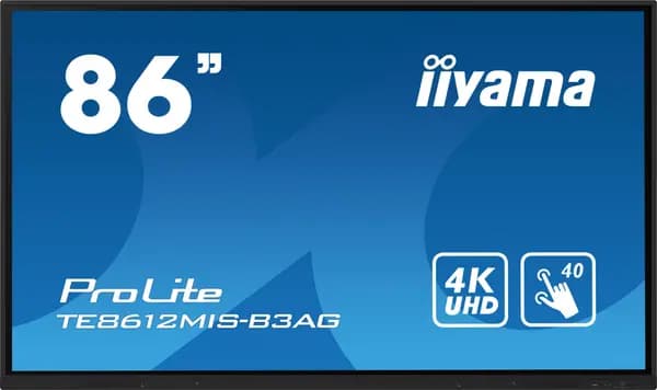 Image of iiyama 86" TE8612MIS-B3AG 4K Ultra HD Interactive Touch Screen Display