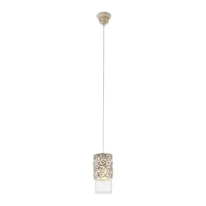 Image of Hanging Ceiling Pendant Light Brown Patina & Glass 1 x 60W E27 Feature Lamp