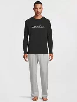 Image of Calvin Klein Flannel Pyjama Gift Set - White/Black, Size XL, Men
