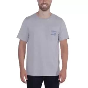 Image of Carhartt Mens Pocket Heavyweight Graphic Crew Neck T Shirt M - Chest 38-40' (97-102cm)