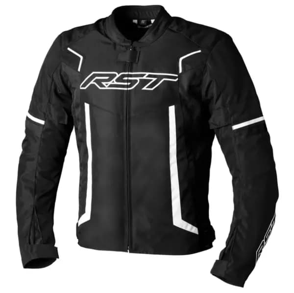 Image of RST Pilot Evo CE Textile Jacket Men Black White Size 50