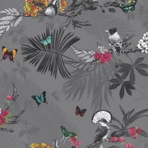 Image of Arthouse Mystical Forest Wallpaper - Grey