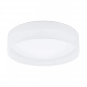 Image of EGLO LED White Fabric Ceiling Light Warm White - 31588