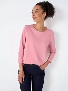 Image of Crew Clothing Essential Breton Top -pink, Pink, Size 16, Women