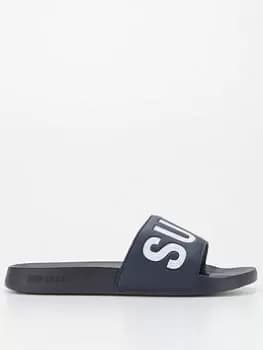 Image of Superdry Code Pool Slide - Navy/White Size XL Men