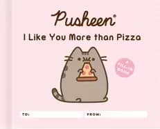 Image of pusheen i like you more than pizza a fill in book