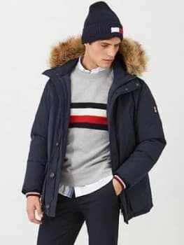 Image of Tommy Hilfiger Hampton Down Parka Jacket - Sky Captain Blue