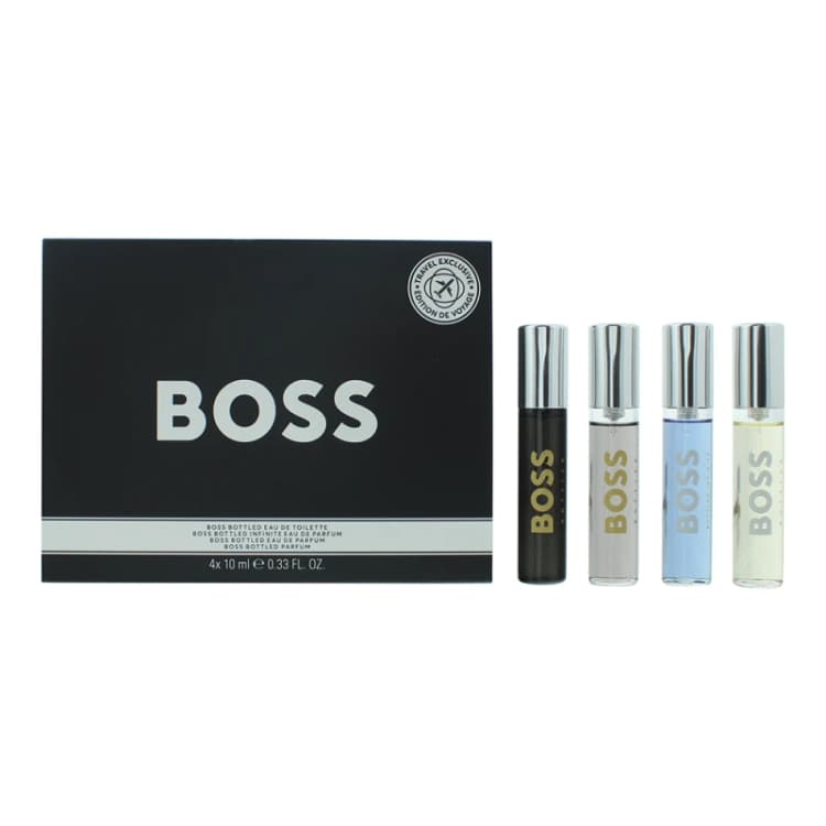 Image of Hugo Boss Bottled 4 Piece Gift Set: Eau de Parfum 10ml - Eau de Toilette 10ml - Parfum 10ml - Infinite Eau de Parfum 10ml