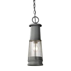 Image of 1 Light Outdoor Ceiling Pendant Light Storm Cloud, E27