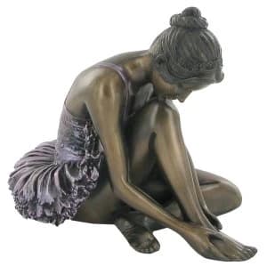 Image of Ballet Dancer Coloured Cold Cast Bronze Sculpture