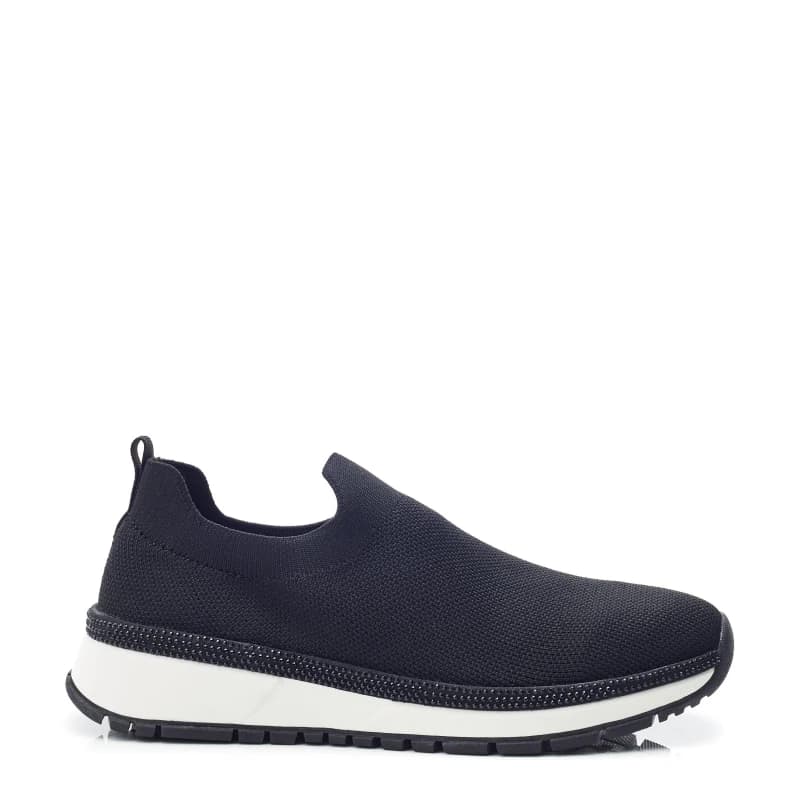 Image of Moda In Pelle 'Bellariah' Textile New Trainers Black