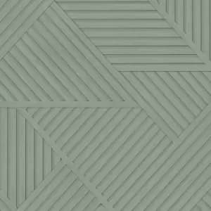 Image of Holden Decor Wood Geo Sage Wallpaper