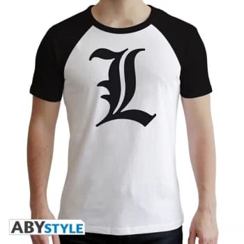 Image of Death Note - L Symbol Mens Large T-Shirt - White