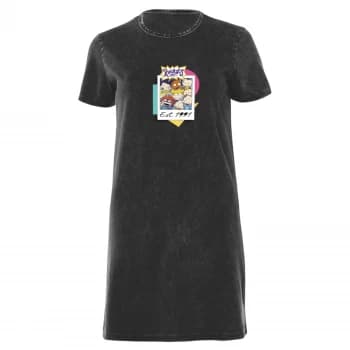 Image of Nickelodeon Rugrats Womens T-Shirt Dress - Black Acid Wash - L - Black Acid Wash
