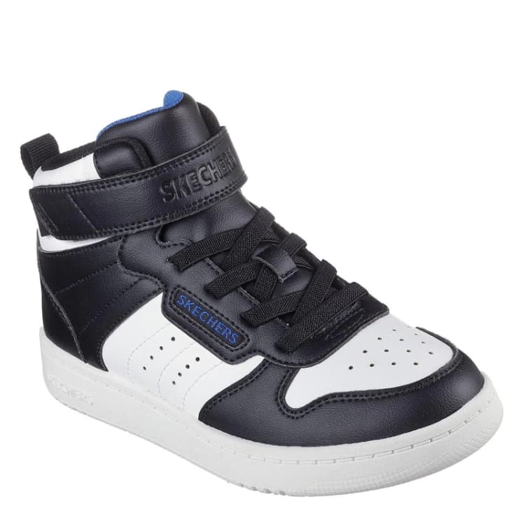 Image of Skechers High Top Gore & Strap Sneaker W Qtr High-Top Trainers Unisex Kids Black/White unisex C10 (27.5)