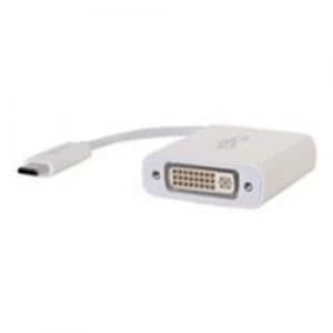 Image of C2G USB C to DVI-D Video Converter - White