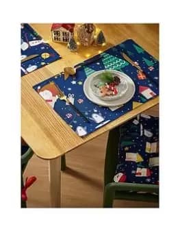 Image of Catherine Lansfield Santas Christmas Wonderland Set Of 2 Placemats