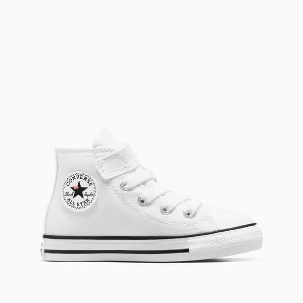 Image of Converse white & purple all star hi 1v Girls Toddler trainers White & Purple UK 2 (EU 18)