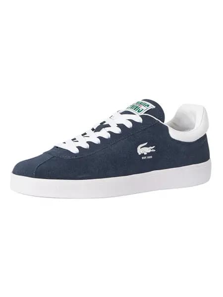 Image of Lacoste Navy / White Baseshot Suede Trainers Navy Male 10 203135UK